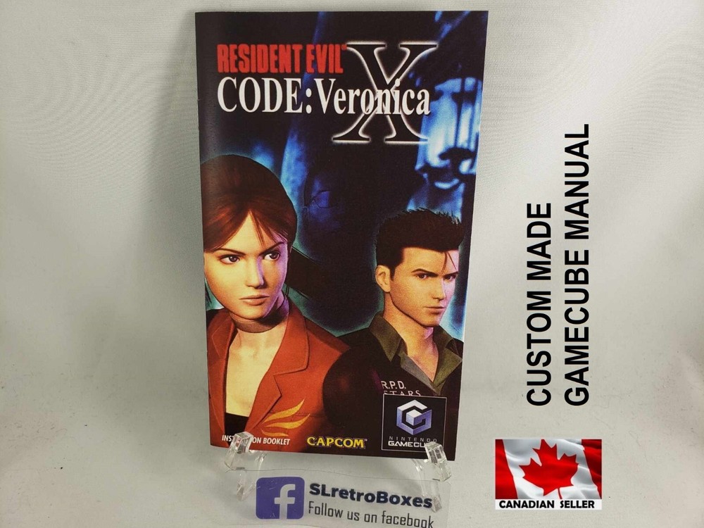 MANUAL - RESIDENT EVIL CODE: Veronica X Nintendo Gamecube 'custom' Instruction