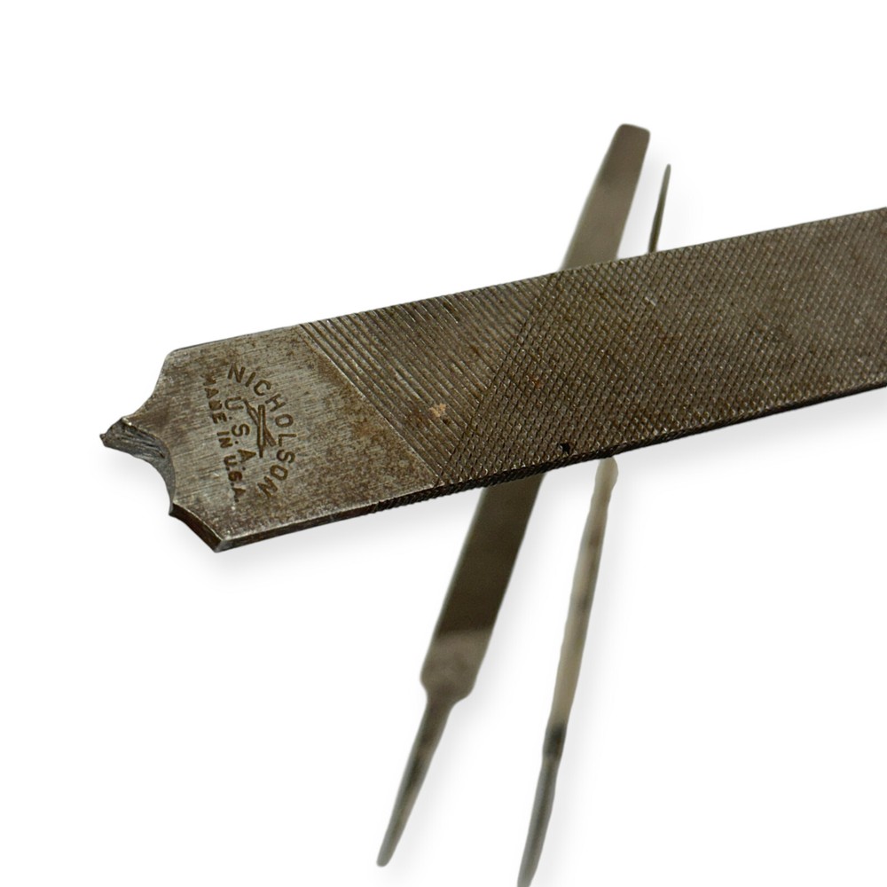 4 Pcs Nicholson, Qep and Assorted Triangular, Flat File Set, Made in USA