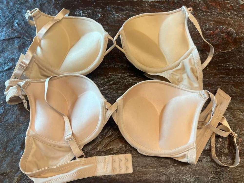 SUPER PUSH UP DOUBLE PADDED BOMBSHELL ADD TWO CUP SIZE BRA 2PCS BUNDLE