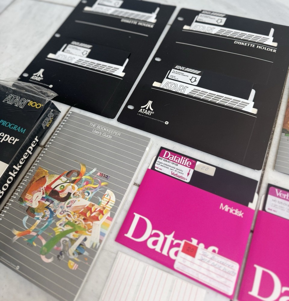 Vintage Atari 400 800 Computer Program The Bookkeeper CX414 Complete