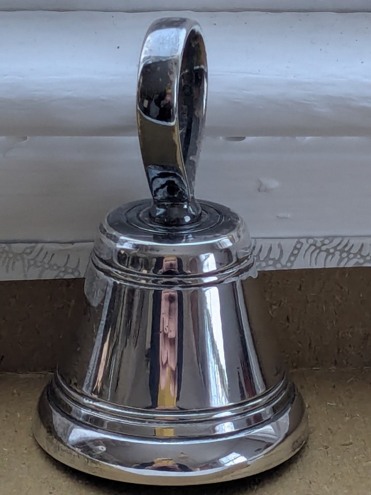 Ideal silver-plated small table bell for summoning attention