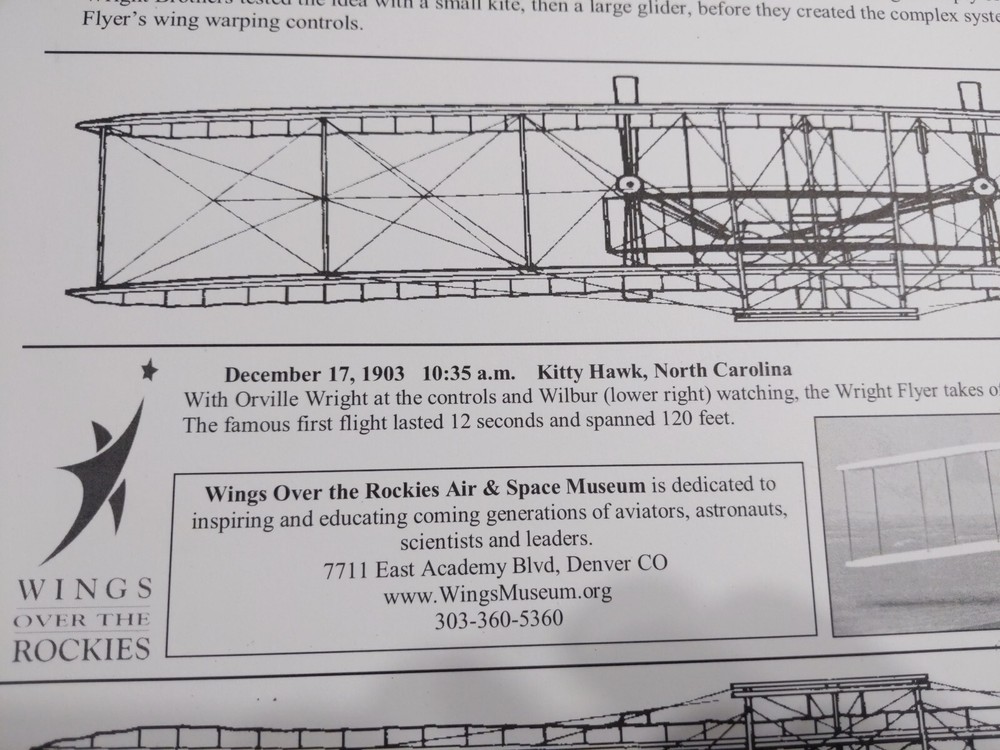 1903 Wright Flyer Brochure