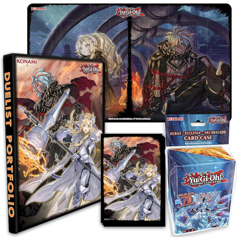 Yugioh Albaz Strike Bundle Card Sleeves Deck Box Playmat + Binder! IN HAND!