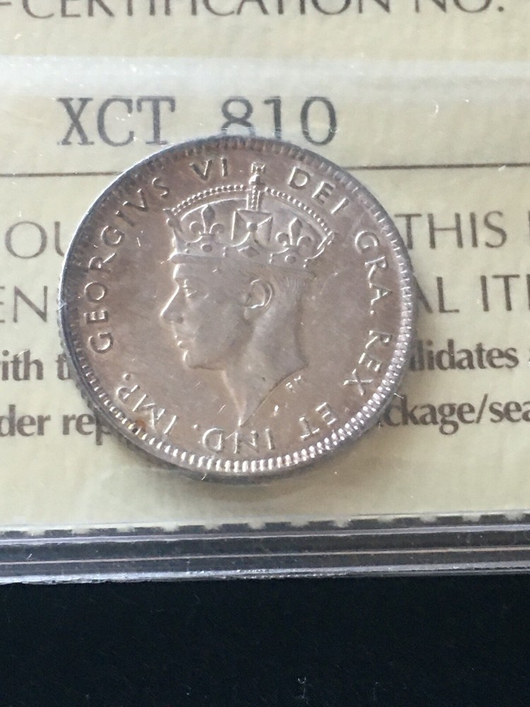 1944c ICCS Graded, Newfoundland Ten Cent, **MS-60**