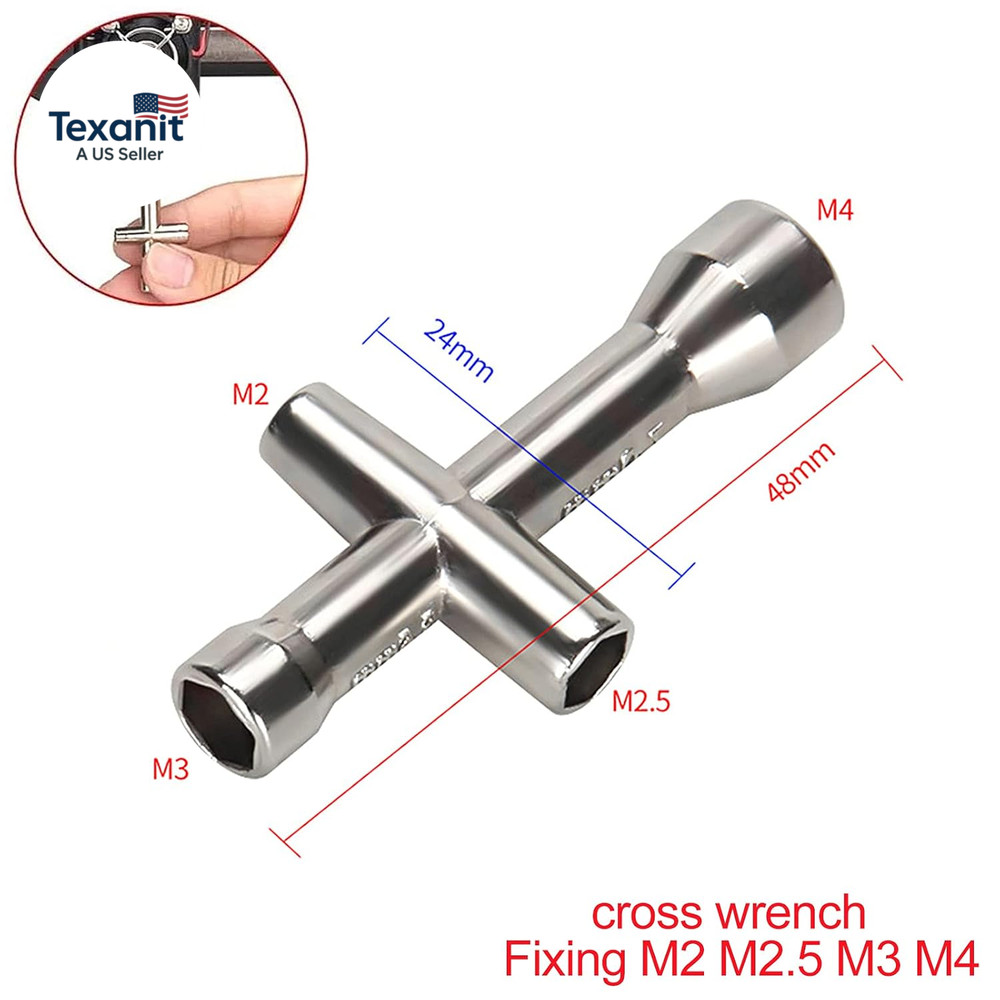 3D Printer Wrench 5 in 1 Multi-Function Wrench & Cross Wrench Replacement Instal