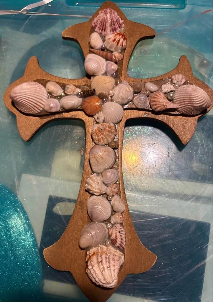 Shell Bedazzled Cross