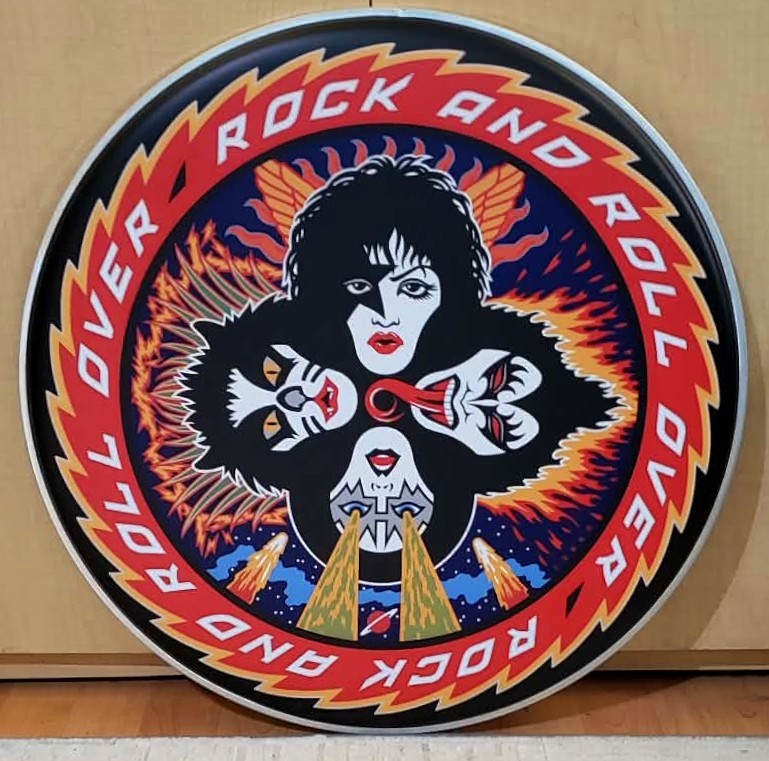 KISS, 22" Bass Drum Head, Rock N Roll Over, Peter Criss