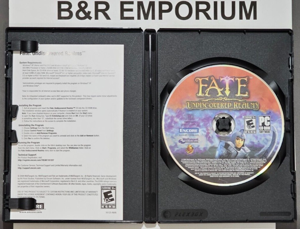 Fate: Undiscovered Realms - (2008 WildTangent Games) - CD-ROM PC Game