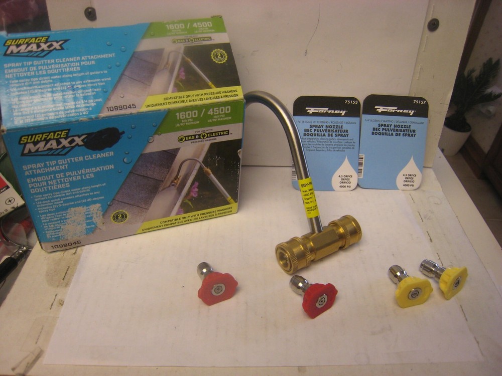 ^ Surface Maxx Spray Tip Gutter Cleaner Attachment Compatible w/ Pressure Washer