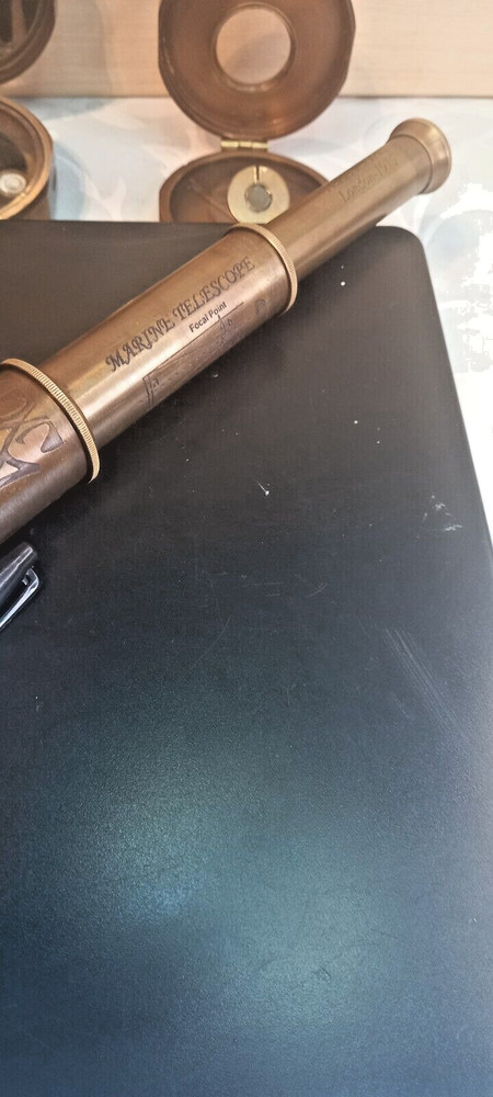 BUNDLE, Nautical Brass Brinton Compass MK1 1914.+ Unknown Compass+ Marine Teles