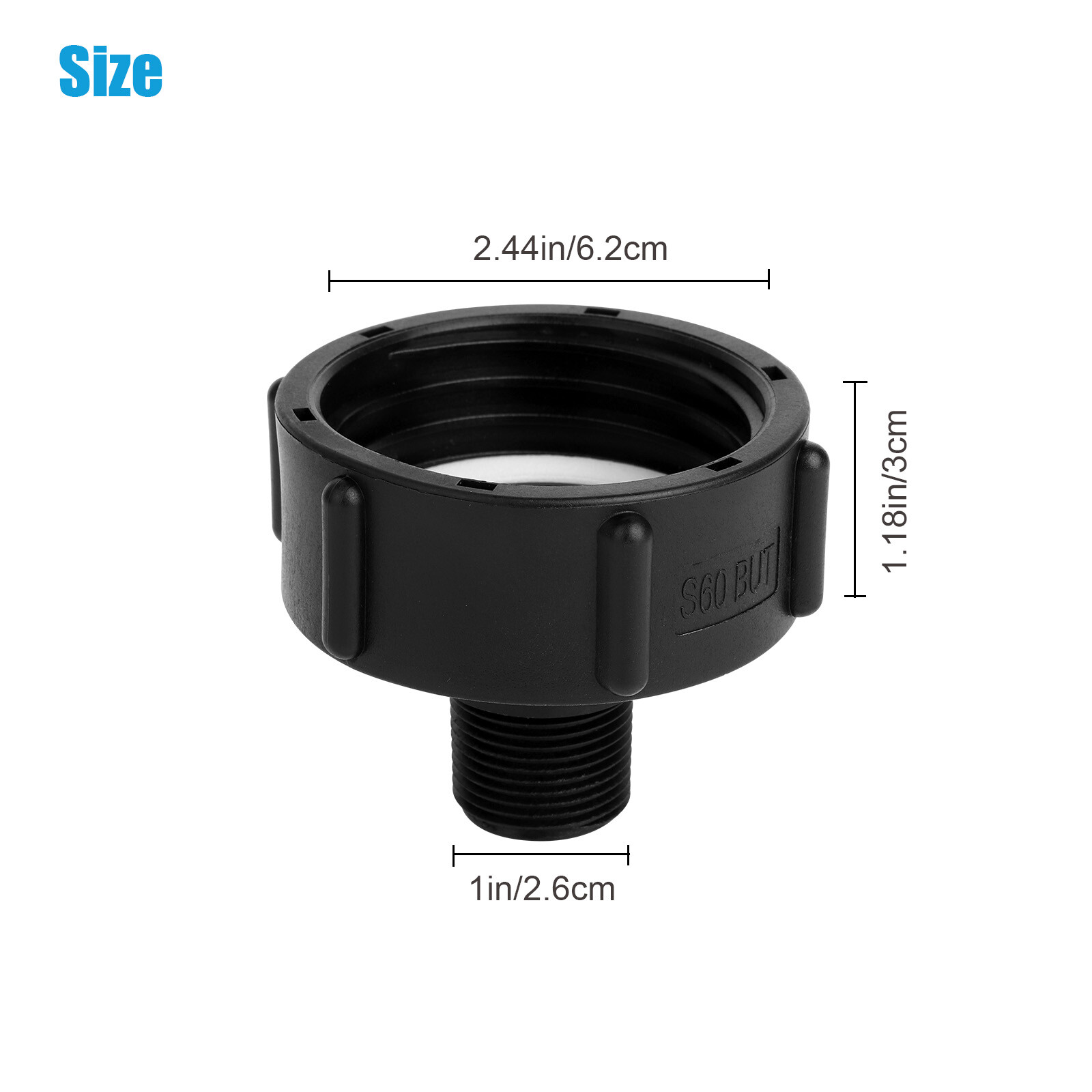 2x IBC Tote Water Tank Adapter 2" for Garden Hose Drain Plug Connector Easy Use