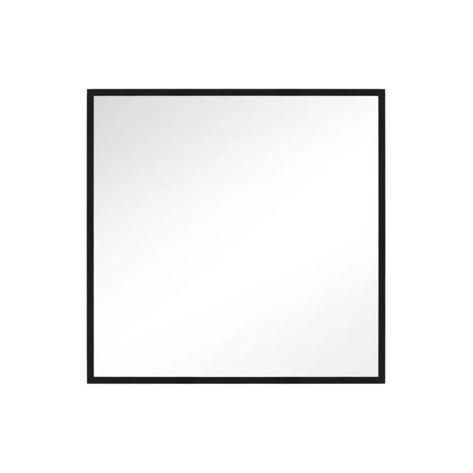 Generation Lighting kit square mirror by feiss Midnight Black