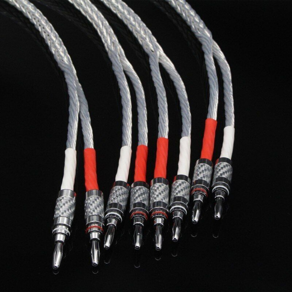 8ag OCC Silver-plated Hifi Speaker Cable Speaker Amplifier Connecting Cable