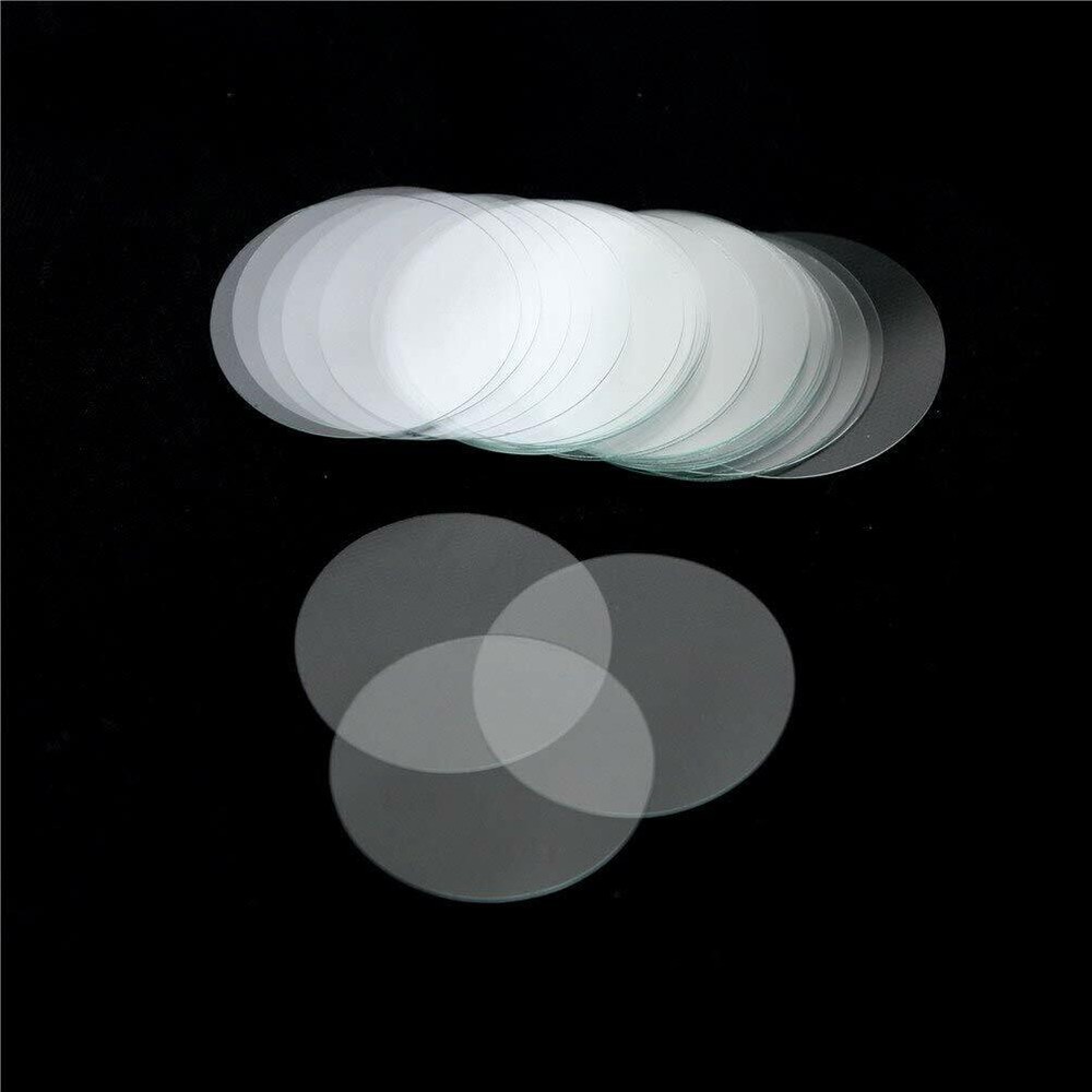 100 PCS/Box Glass Circular Coverslip Slides Big Round Covers