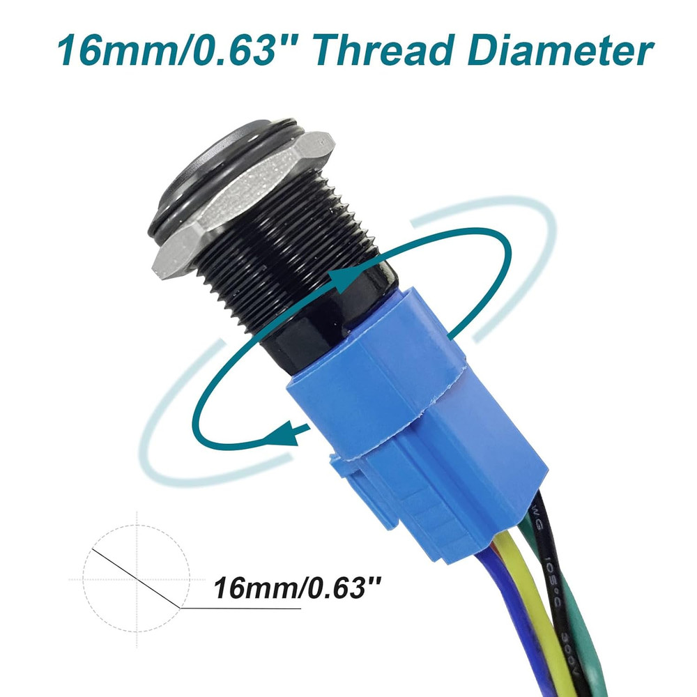 Horn Button, Momentary Push Button Switch, Horn Switch for Car Modification, Pus