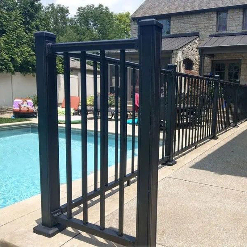 Stylish Textured Black 38" Deck Railing Post Kit - Durable & Modern Design