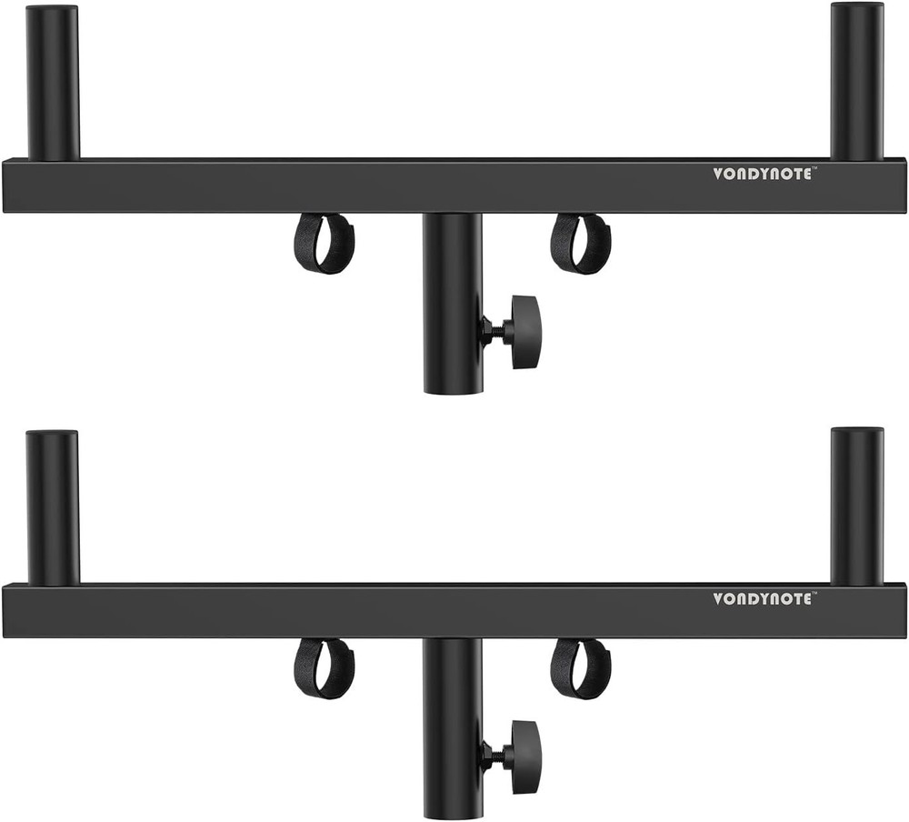 Dual Speaker Pole Mount Adapter Set with Cable Management System for Easy Setup
