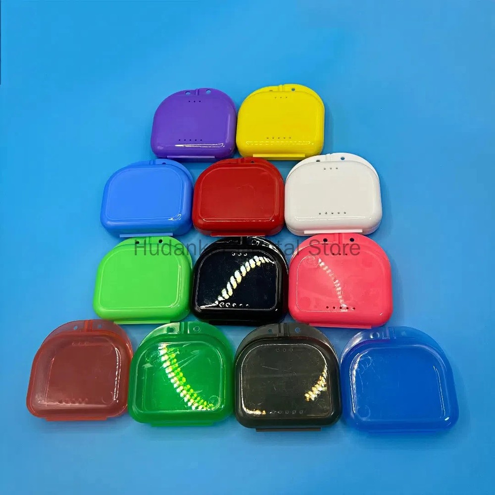 50 Pieces Denture Storage Cases Orthodontic Retainer Partial Denture Boxes