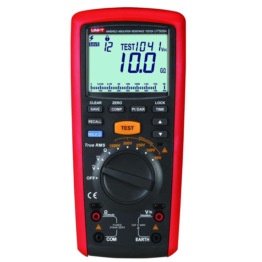 UNIT UT505A HANDHELD INSULATION RESISTANCE TESTER LCD