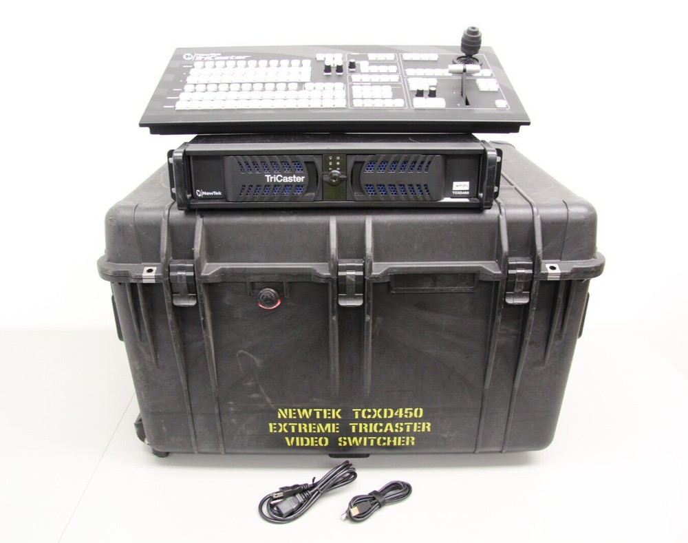 NewTek TCXD450 CS Controller with TCXD455 TriCaster Switcher & Pelican Roadcase