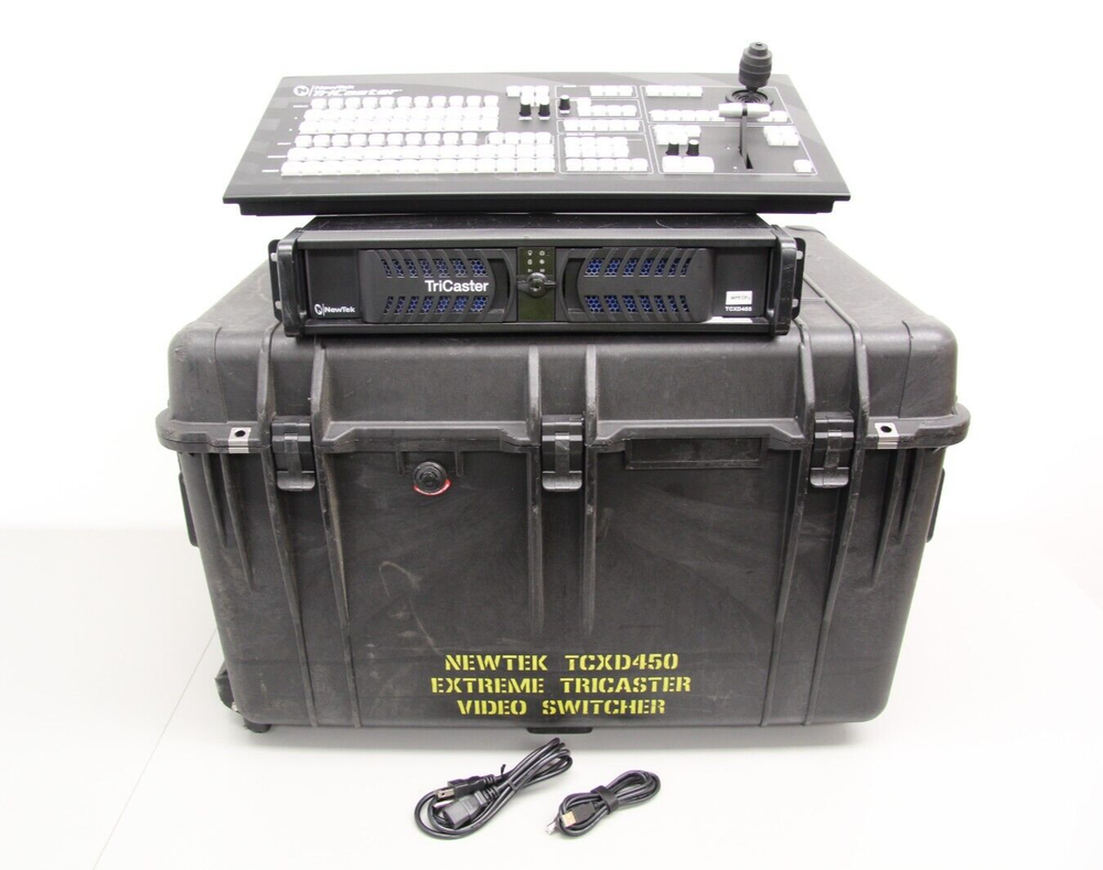 NewTek TCXD450 CS Controller with TCXD455 TriCaster Switcher & Pelican Roadcase