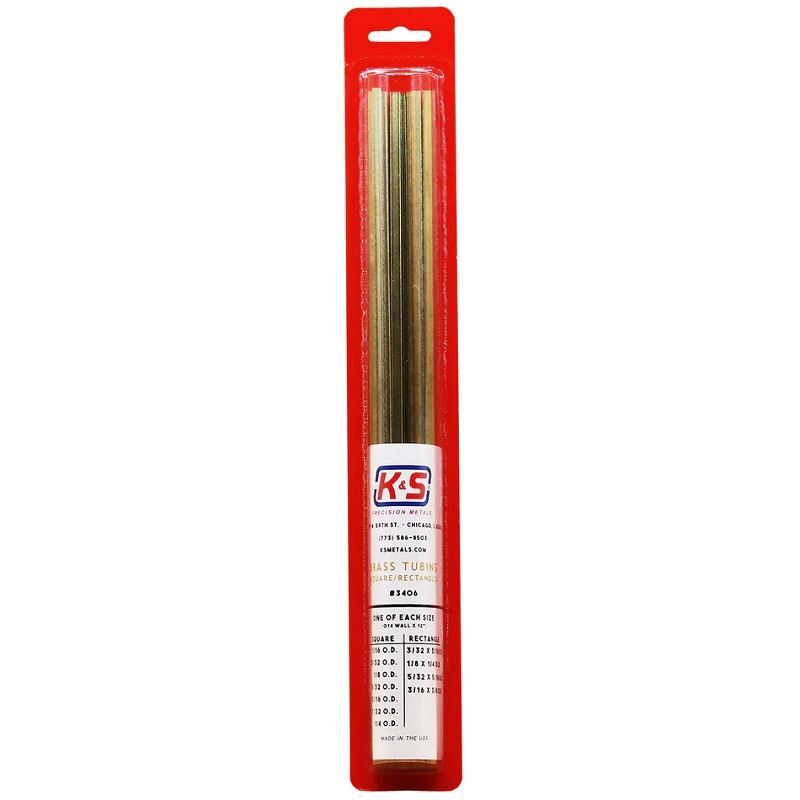 K & S Metals - Brass Square & Rectangular Tube Assortment