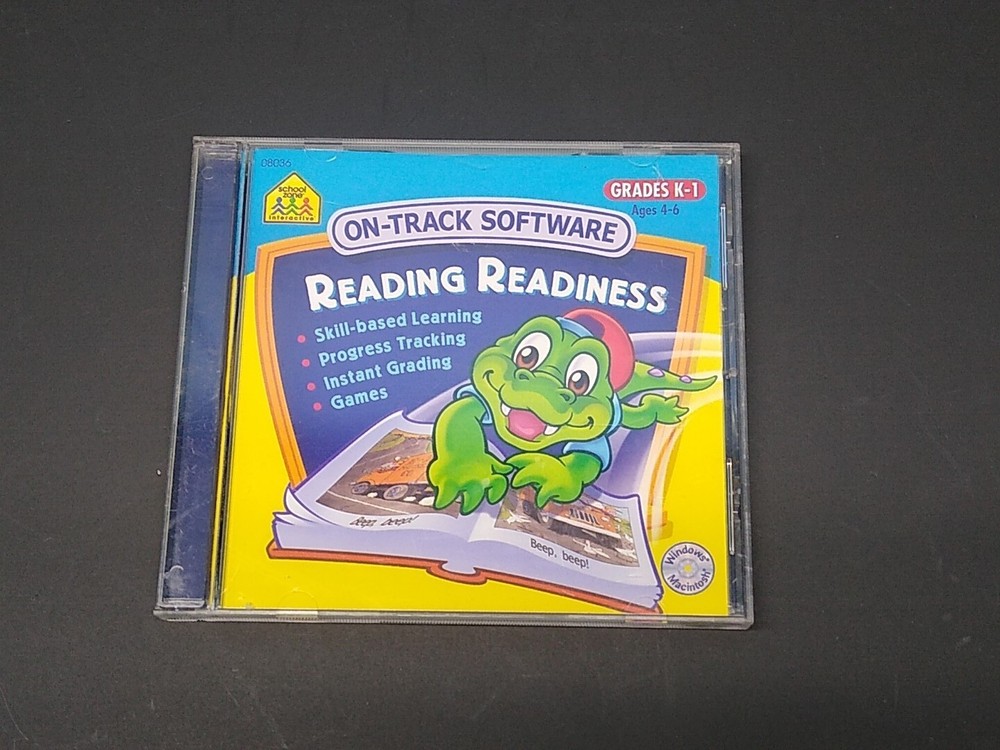 School Zone Reading Readiness On-Track Software Grades K-1 CD ROM