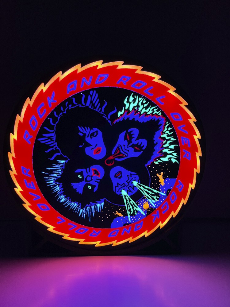 KISS Rock and Roll Over v2 light box, colored bright LEDs with stand and remote