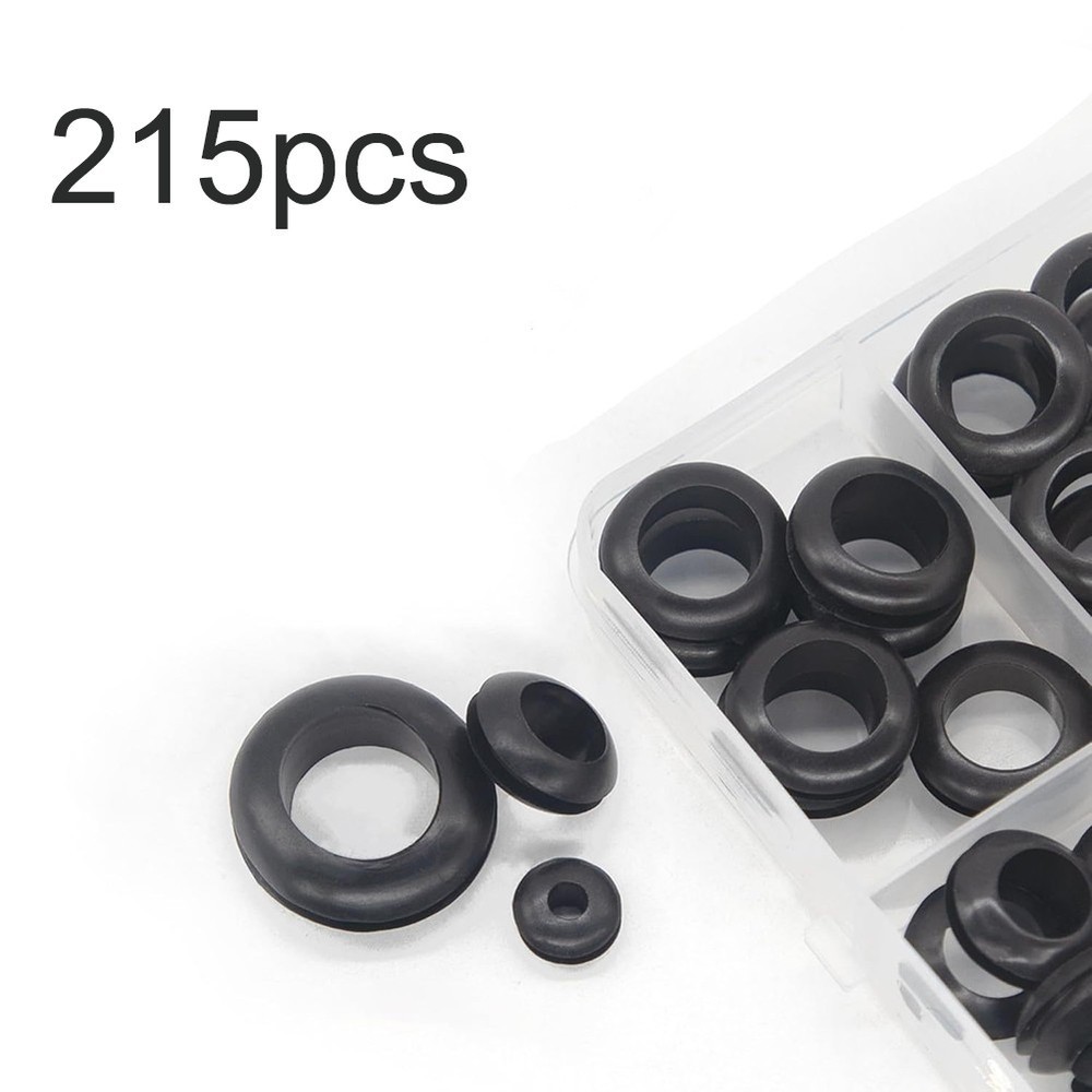 Waterproof Rubber Grommets 215Pcs Assortment for Multiple Applications