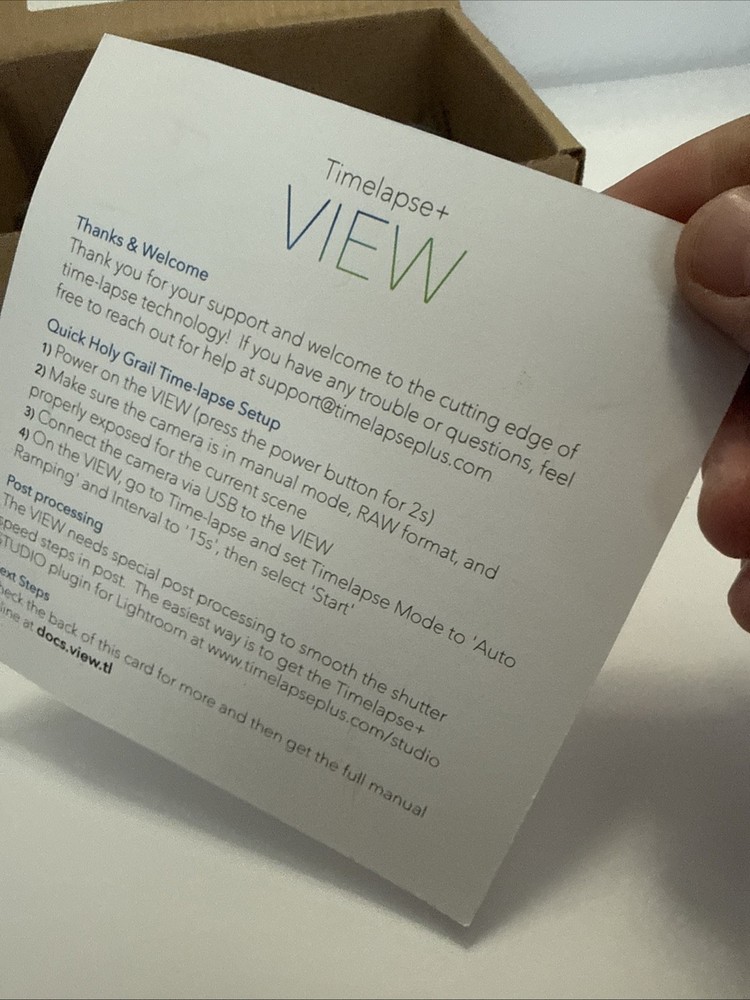 Timelapse VIEW Intervalometer Canon Sony Turns On