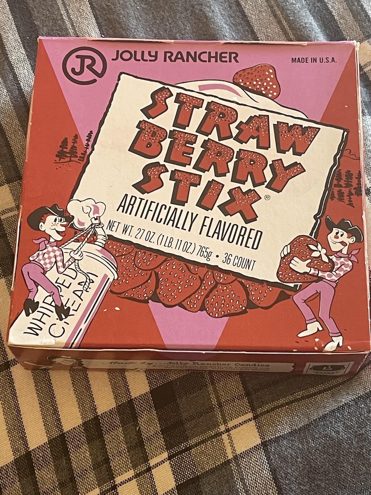 Vintage JOLLY RANCHER STIX CANDY Lot Of 6 NOS Fire Strawberry Caramel STIX Bu