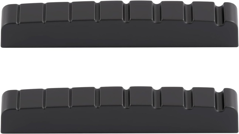 2pcs 8 String Guitar Slotted Nut in Black