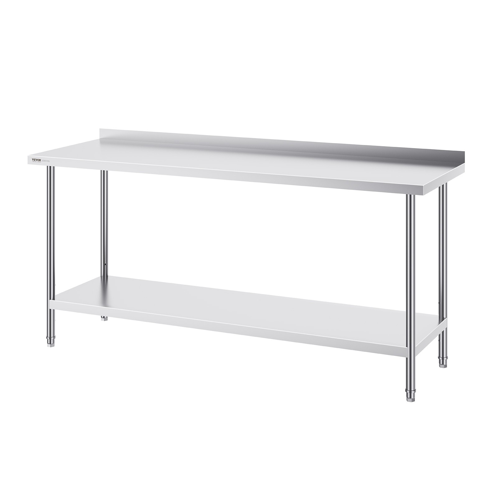 VEVOR Stainless Steel Work Table Commercial Kitchen Work Food Prep Table 24"x72"