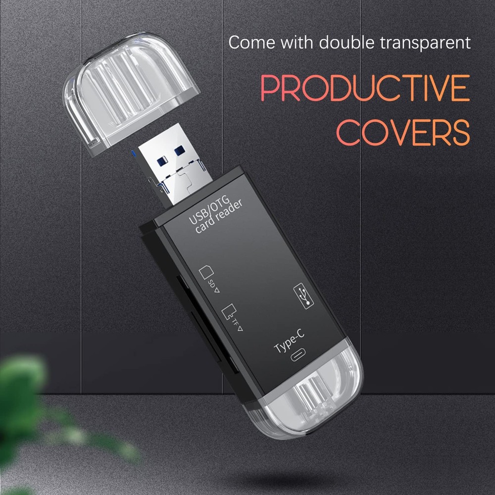 Micro SD Reader for Android Phone, USB-C Card Camera, USB Black