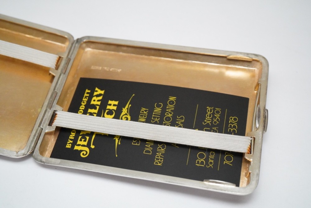 Outstanding HANDMADE Solid Silver Cigarette Case - Nanking - Business Card Case