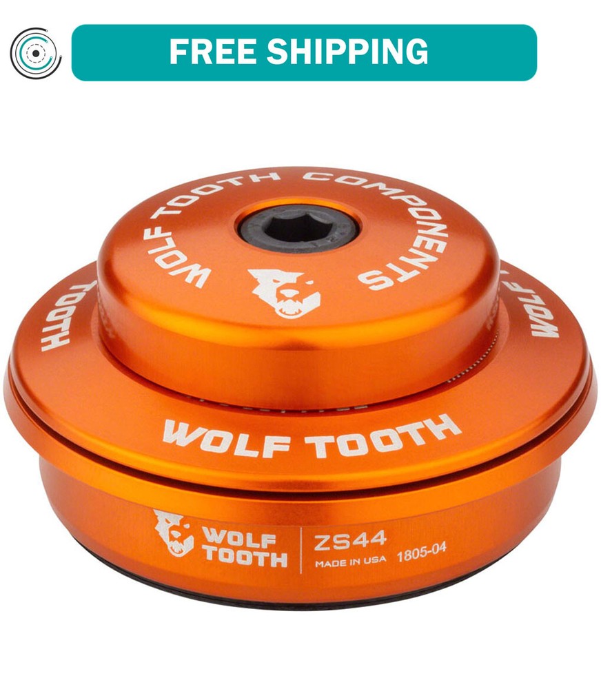 Wolf Tooth Performance Headset - ZS44/28.6 Upper, 6mm Stack, Orange