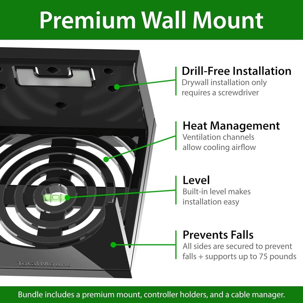 Innovative Wall Mount for Xbox Series X – Secure Support and 3 Controller Slots