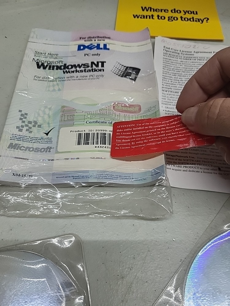 Microsoft Windows NT Workstation Version: 4.0 Processor Edition