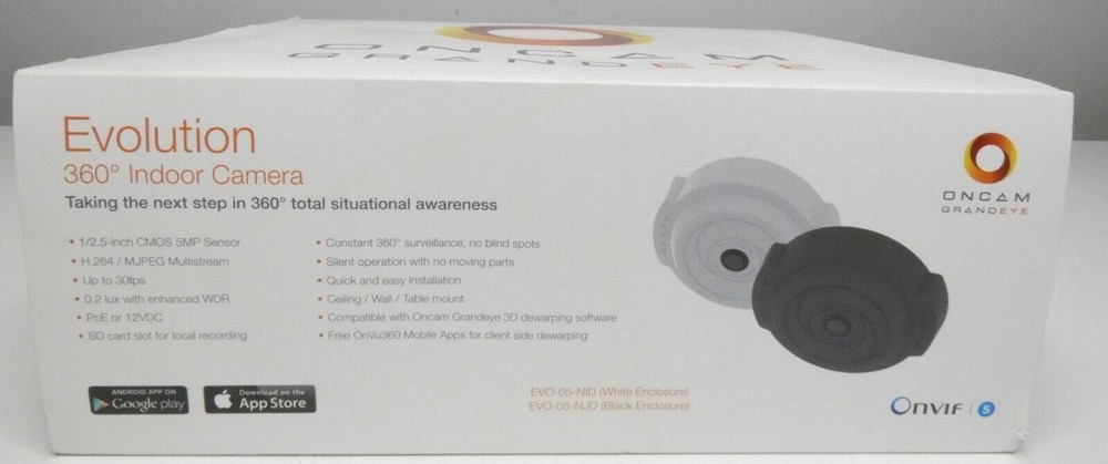 Pelco Oncam EVO-05NID 5MP Evolution 360ø Indoor Camera, Surface Mount