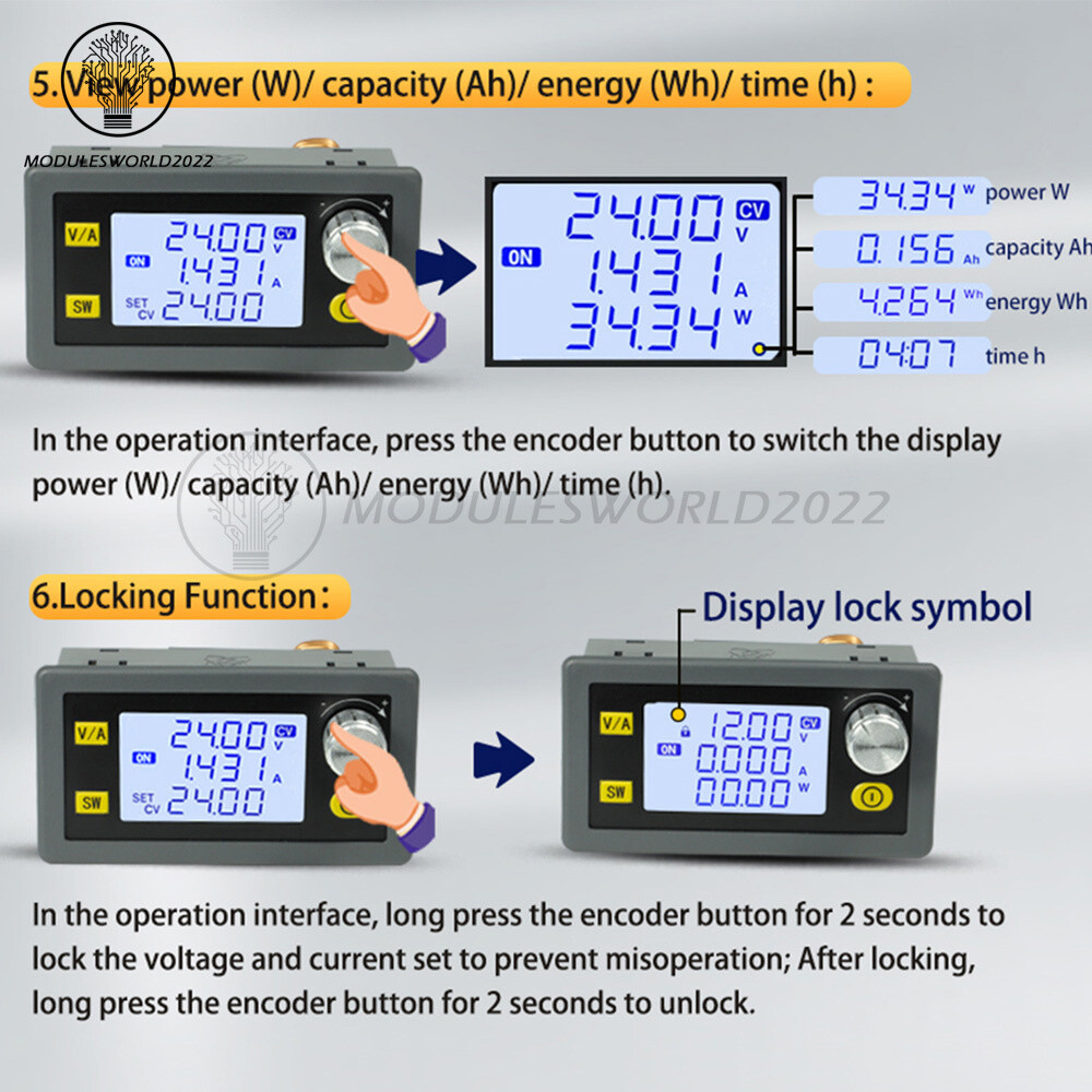Adjustable CNC Regulated Power Supply Module Constant Voltage Current Step-down