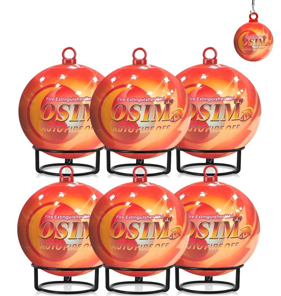6 PACK Automatic Fire Ball Extinguisher with Bracket and Hook Mount US stock
