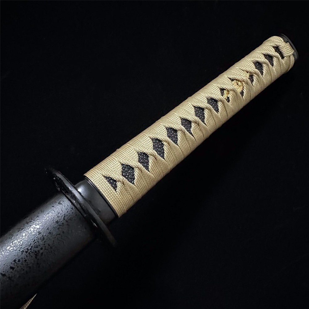 Japanese Style Katana with Tan Wrap Display Sword Unsharpened