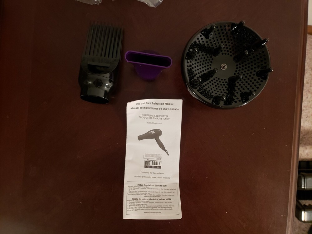 Attachments For Toumaline Ionic Dryer Model 1043 concentrator, pick, diffuser