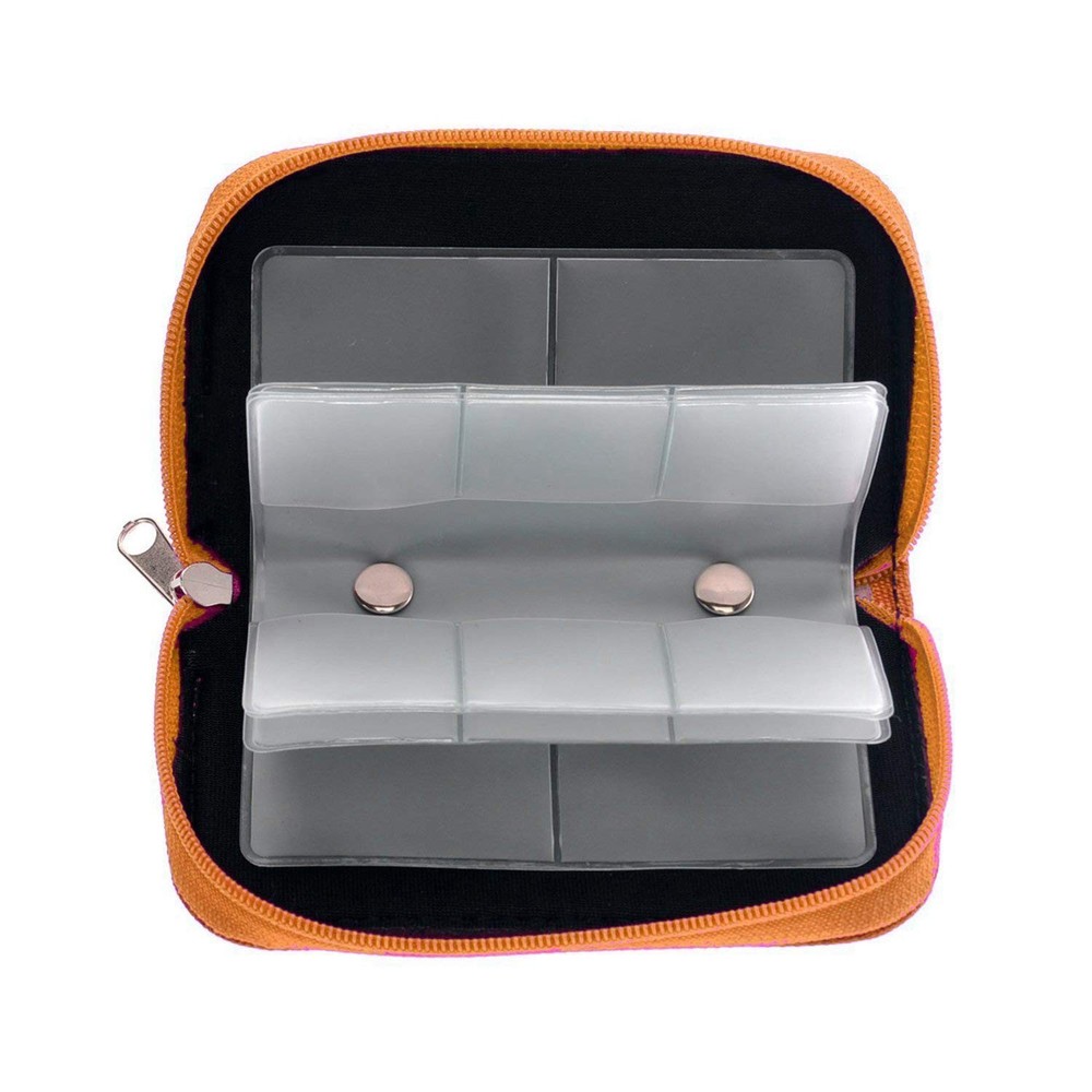 Memory Card Case - Carrying Suitable for Micro SD, Mini SD and 4X Orange