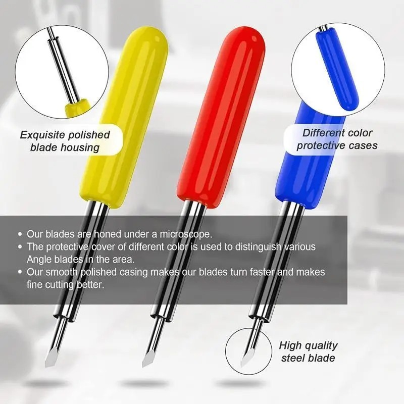 50PCS 30 45 60 Degree Replacement Blades Vinyl Cutter Plotter Knife Tool