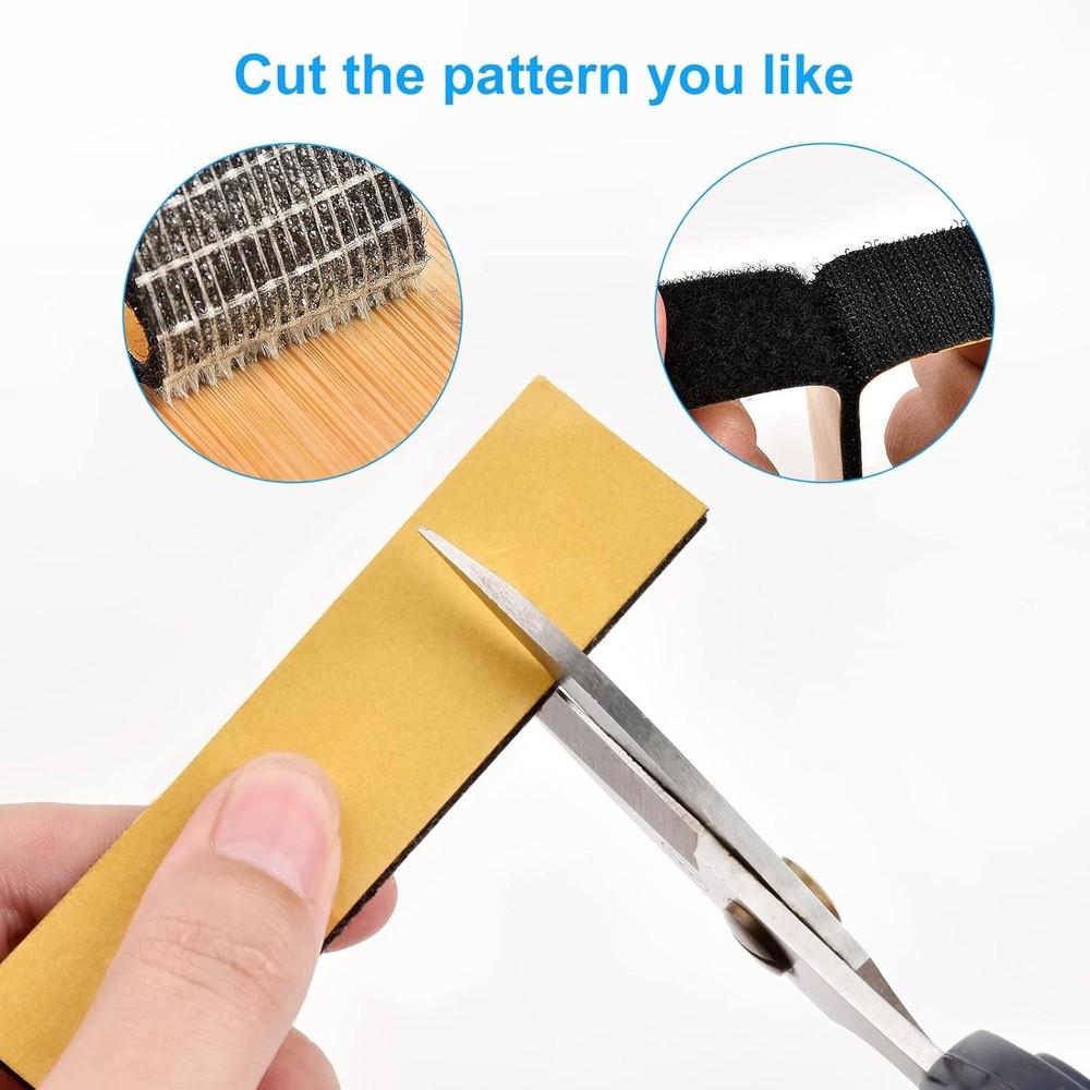 24 Sets 1x4in Hook and Loop Strips with Adhesive,Double Sided Reclosable Stro...