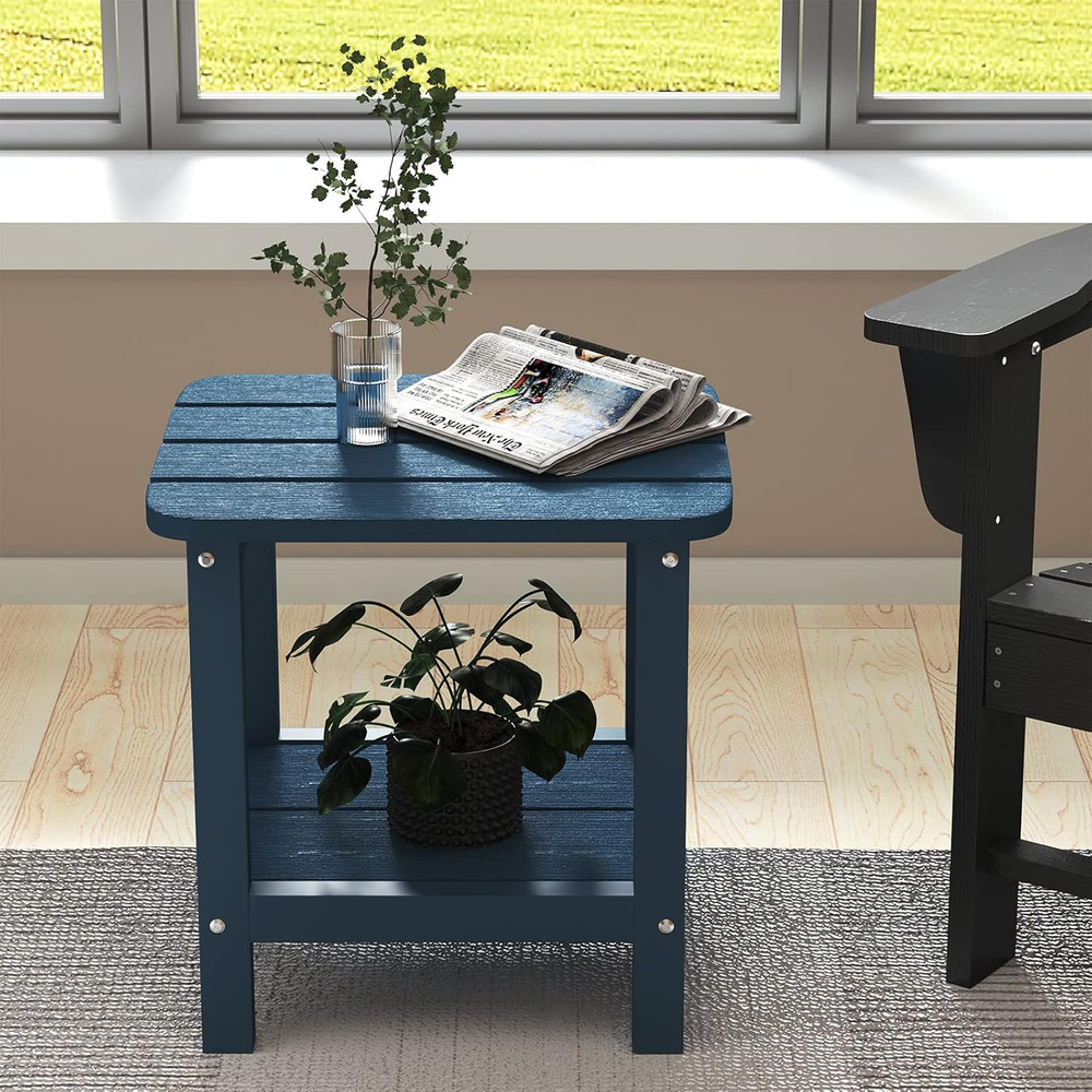 Adirondack Table Outdoor Side Table- Blue