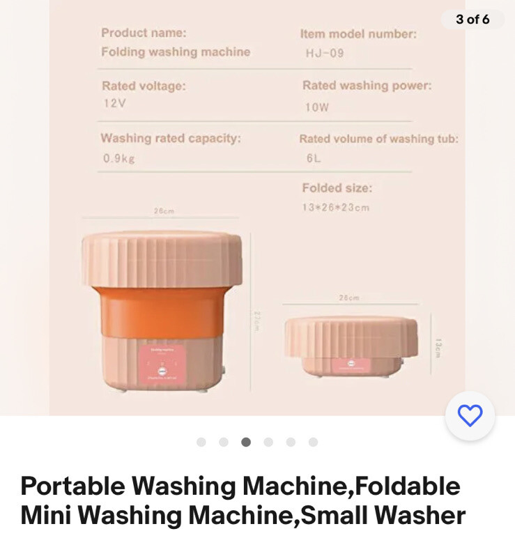 Portable Washing Machine,Foldable Mini Washing Machine,Small Washer