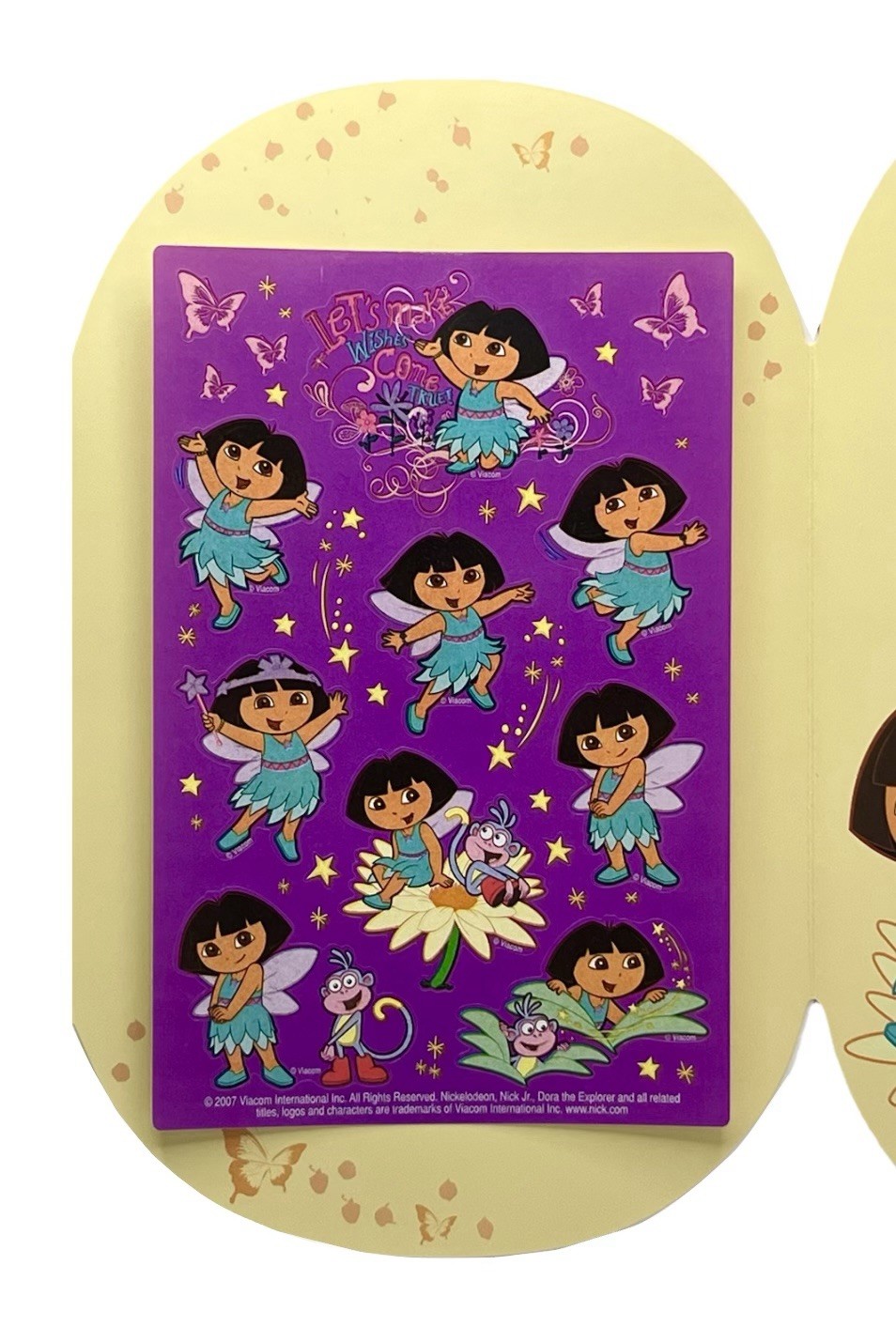 Dora the Explorer 3rd Birthday Card w/ Removable Stickers American Greetings NEW