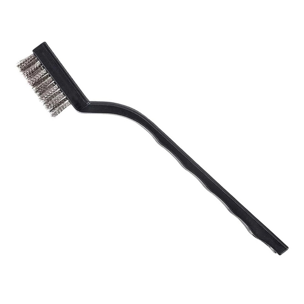 6x Wire Brushes For Cleaning Welding Slag Rust Scratch Plastic Curved Handle